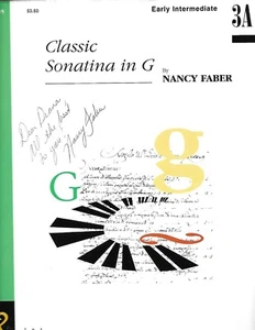 Sonatina classica in G Early Intermediate/Livello 3A di Nancy Faber (VEDI**) - Foto 1 di 1
