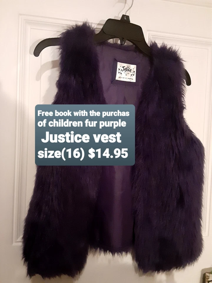 chaleco justicia morado piel niños Foto 1 de 1