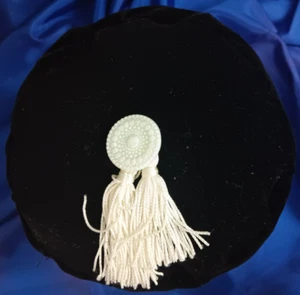SMOKING CAP Repro 1800's Victorian Style Black Velveteen Size Medium - Picture 1 of 8