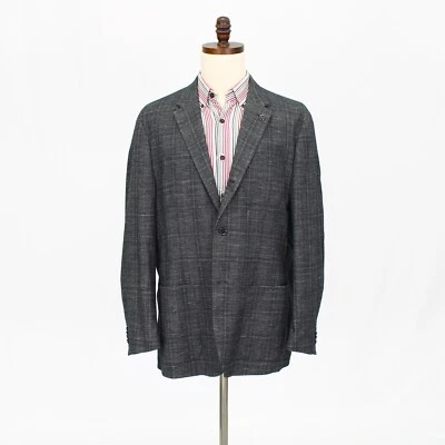 Abrigo Blazer Chaqueta Michael Kors 44L Gris Deportivo Cuadros Lana 3B Foto 1 de 4