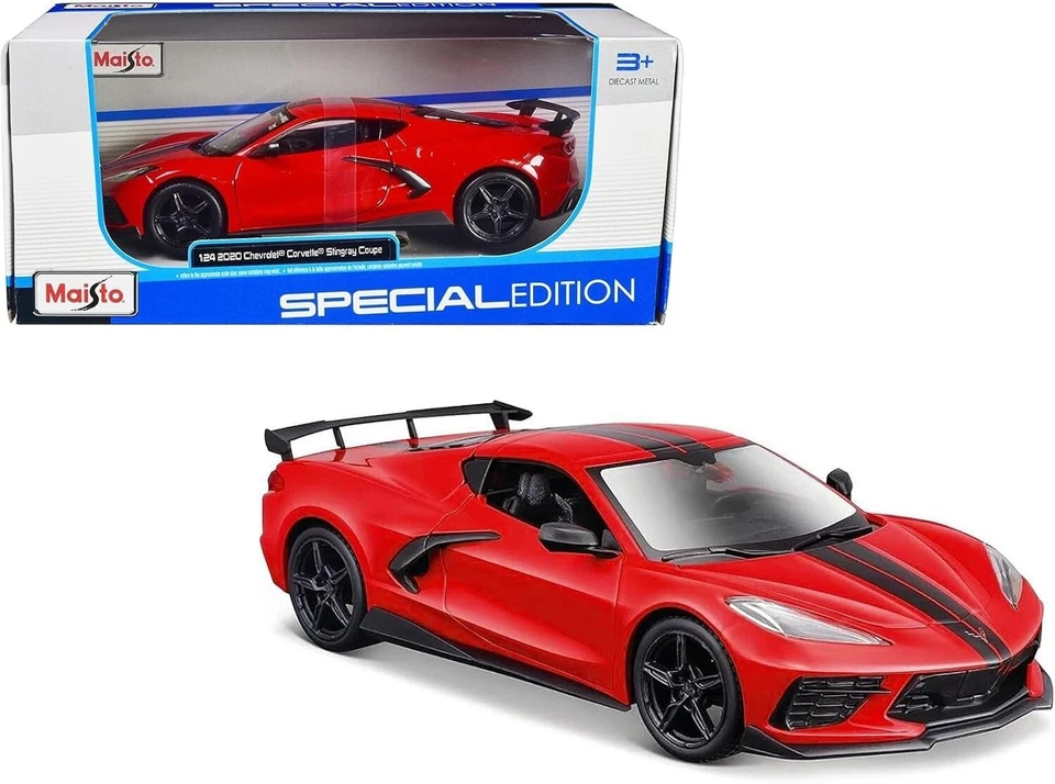1/24 MAISTO - CHEVROLET - CORVETTE STINGRAY COUPE HIGH WING 2020 31534R - Immagine 1 di 1