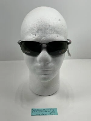 Gafas de sol unisex Pugs modelo A8 negro brillante y gris con lentes verdosas, ¡NUEVAS! Foto 1 de 4