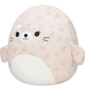 Squishmallows 14-Inch Beige Spotted Seal with White Belly Plush - Add Lilou to Y - Picture 1 of 1