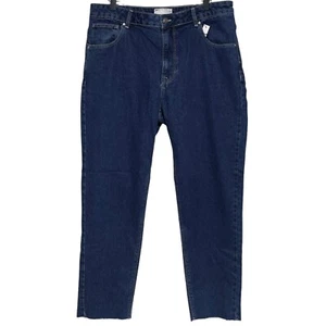 New ASOS Design Tapered Raw Hem Classic Rigid Jeans Mid Wash Blue Waist Size 34 - Picture 1 of 17