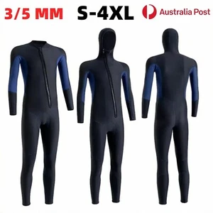 3/5MM Wetsuit Neoprene Full Bodysuit Diving Swimming Surfing Snorkeling Warm AU - Picture 1 of 11