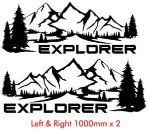 MOUNTAIN RANGE EXPLORER X2 vinyl stickers graphics decals car camper van caravan - Picture 1 of 1