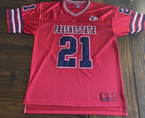 Fresno State Bulldogs #21 Football Jersey Red Large Stitched Numbers Colosseum Cover