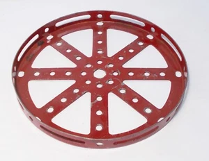 Meccano original Hub Disc 135mm diameter, dark red (part 118) - Picture 1 of 1