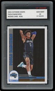 PAOLO BANCHERO 2022-23 PANINI HOOPS 1ST GRADED 10 ROOKIE CARD #281 ORLANDO MAGIC
