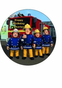 7.5 FIREMAN SAM EDIBLE ICING BIRTHDAY CAKE TOPPER - Picture 1 of 1
