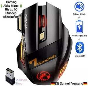 Gamer PC Laptop Maus Profi Maus mit Bluetooth und Akku 5500DPI Einstellbar Neu  - Bild 1 von 6
