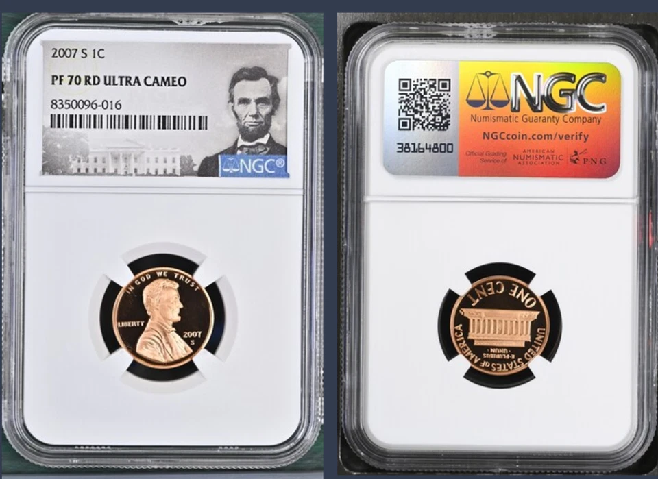 2007-S LINCOLN CENT NGC PF70 RD U.C. PORTRAIT LABEL "TOP POP NGC VALUE $90" - Image 1 of 1