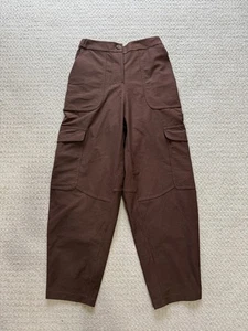 Lululemon Barrel Leg Cargo Pants Size 26 Color Java Brown - Picture 1 of 9