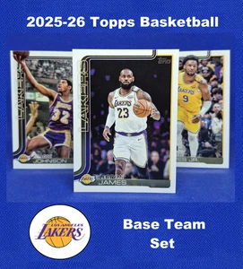 Juego (10) cartas del equipo base de Los Angeles Lakers insignia Topps 2025-26 - Imagen 1 de 11