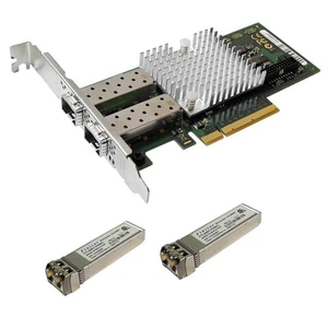 Fujitsu 2-Port 10 Gb Ethernet PCIe D2755-A11 GS3 GS2  10GbE-LAN SFP+ FP - Bild 1 von 3