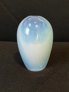 Sugahara Japan Craft Glass Translucent Opalescent Milky Glass Bud Vase - Picture 1 of 5