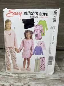 Uncut Easy McCall's Pattern #M5735 Stitch 'n Save Childs Size Med-XL Pajamas - Picture 1 of 7