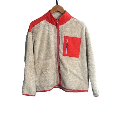 Chaqueta J.Crew Acogedora Colorblock Sherpa Polar Cremallera Completa Talla S Foto 1 de 4