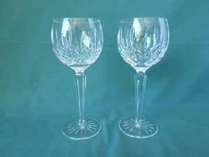 Dos copas de vino vintage Waterford cristal patrón Lismore Hock - Imagen 1 de 5