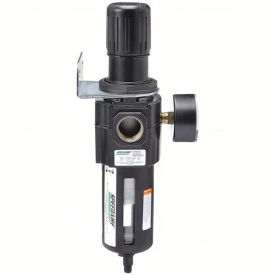Filter-Regulator: 1/2 in NPT, 212 cfm, 40 micron, 5 psi to 150 psi, Manual Drain - Image 1 of 2