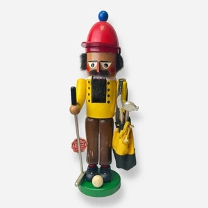Steinbach Nutcracker Golfer Germany Golf Clubs Ball 17” Vintage - Picture 1 of 10