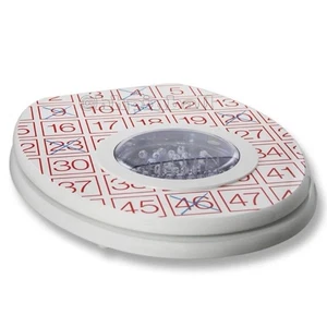 Lustiger Klodeckel Toilettensitz Mit Integrieren Lotto Spiel Kugeln Von Sanmondo - Bild 1 von 3