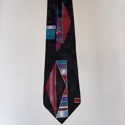 Галстук Henry Grethel 100% итальянский шелк галстук черный синий бордовый зеленый геометрический - Изображение 1 из 4