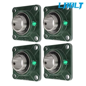 LABLT 4 Pack UCF210-32 Pillow Block Flange Bearing 2" Bore 4 Bolt Solid Base - Picture 1 of 11