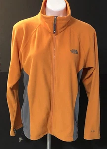 The North Face TKA 200 Womens Fleece Jacket Coat Large Orange Gray Full Zip Vtg - Bild 1 von 10