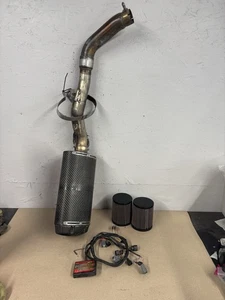 2006 2007 HONDA CBR 1000RR Carbon Fiber EXHAUST PIPE MUFFLER SLIP ON K&n #0134 - Picture 1 of 13