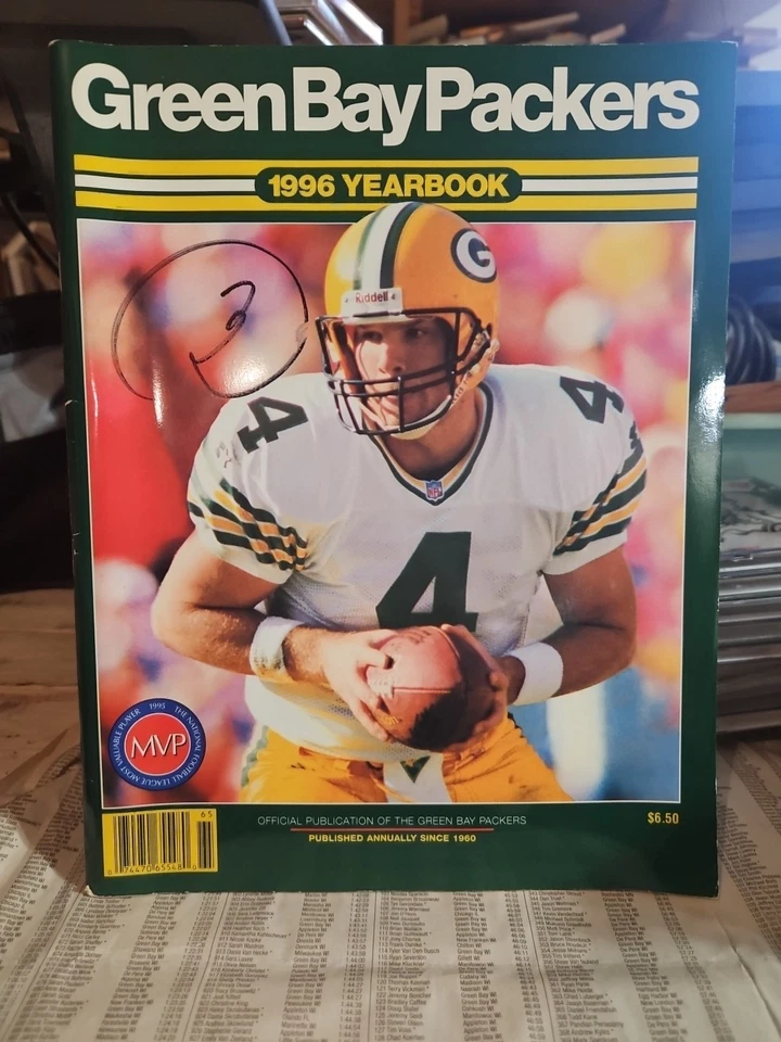 1996 Greenbay Packers Yearbook  Signed - Image 1 of 2