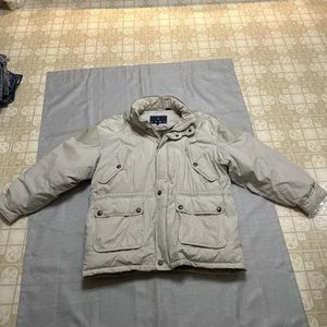 MEMBERS ONLY Down Puffer Chore/Parka Jacket MENS LRG Beige No Hood - Picture 1 of 7