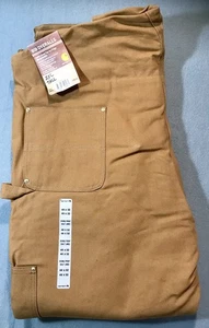 Carhartt Latzhose 46x32 R41 BRN Duck Canvas Stepp gefüttert Double Knee NEU - Bild 1 von 6