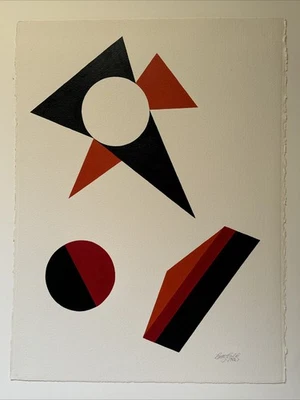 Pintura abstracta grande modernista profesor Lubensky 69 POR 71 PULGADAS MONUMENTAL Foto 1 de 4