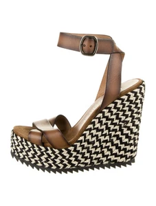 Pedro Garcia Leder Keilabsatz Sandalen Plateau Gr. 9 Neu mit Karton - Bild 1 von 7