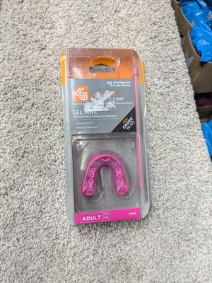 Protector Bucal Shock Doctor Gel Max Adulto 11+ Correa Rosa/Sin Tirantes Ajuste Personalizado Deportes Foto 1 de 4