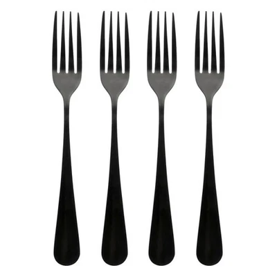 Lot de 4 Fourchettes en Inox "Shadow" 20cm Noir - Photo 1/2