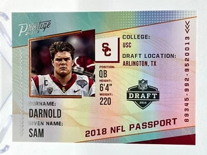 SAM DARNOLD RC 2018 Panini Prestige Football #PP-SD NFL Passport Insert ROOKIE - Picture 1 of 2