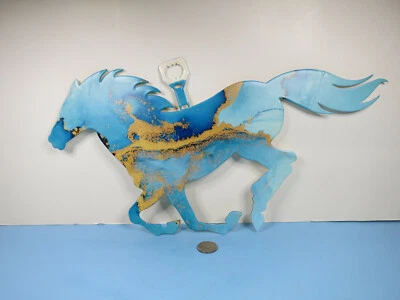 Marbledream Caballo Correr Acero Pared Arte Decoración Próximas Innovaciones-Interior/Exterior-Nuevo Foto 1 de 2