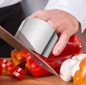 3Pcs Stainless Steel Finger Protector Anti-cut Finger Guard Kitchen Safe Gadgets - Picture 1 of 3