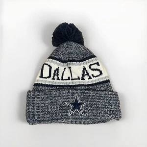 Dallas Cowboys Equipo de Fútbol Americano Nueva Era NFL Puño Pom Sombrero Gorro Azul Gris - Imagen 1 de 5