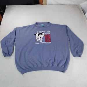 Vintage Big Dogs Sweatshirt Herren 5X 5XL Blau Pullover Pulli Humor Hund - Bild 1 von 16
