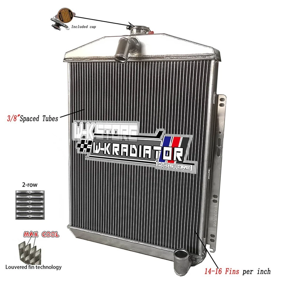 All Aluminum Cooling Radiator for 1942-1948 Oldsmobile G-47 #CC42OL 2-row 1947 Foto 1 de 4
