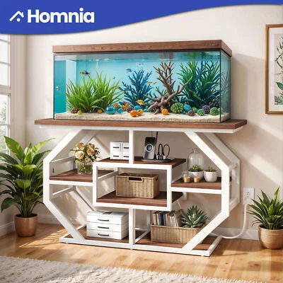 HOMNIA 75 Gallon Aquarium & Terrarium STAND ONLY Cabinet Storage Power Outlet Fish Tank
