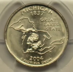 2004 P Michigan State Quarter PCGS MS68, Free Shipping - Picture 1 of 4
