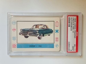 Cardo Trading Card 1958 Plane Train Ship Automobile Car PSA 9 Lincoln 195X A-11