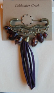 Coldwater Creek "Beads n Tassel" Brosche mit Etikett & Box ~ kostenloser Versand! - Bild 1 von 3