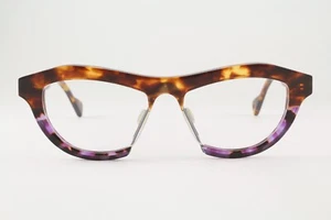 Rare Authentic Theo james 17 23 50mm Tortoise Purple Frames Glasses Belgium - Picture 1 of 6
