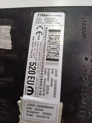 AIRBAG SEDILE ANTERIORE DESTRO JEEP RENEGADE -  (34165487 52017660) - Image 1 of 2