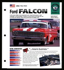 Ford Falcon (USA 1962-1964) Spec Sheet 1998 HOT CARS Street Racers #7.4